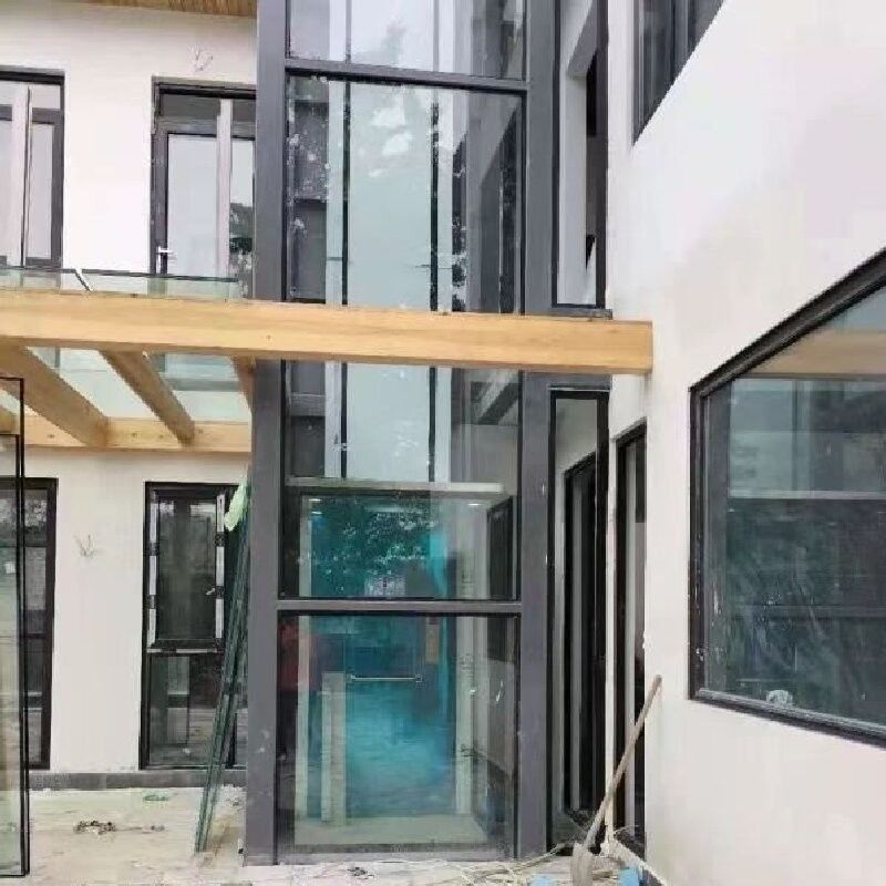 Ascensore idraulico domestico senza buche a 5 fermate con porte automatiche