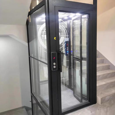 Elevatore idraulico residenziale a piano di copertura monofase con porta automatica