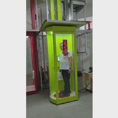 Granito pavimento capsula ascensore per 2 persone vetro capsula ascensore